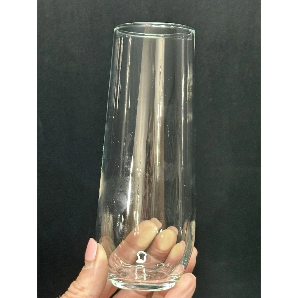 Set/14 Libbey Stemless Champagne Flute‎ Glasses 8.5 oz Delicate Wedding Shower
